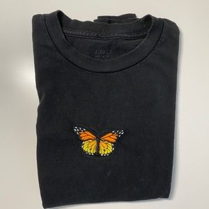 Brandy Melville Black Butterfly top